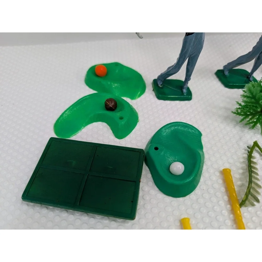 Plastic Golfer Golf Clubs Flags Greens Vintage Lot Cake Toppers
